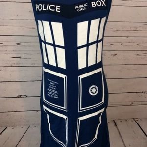 Doctor Who TARDIS Police Box Tank Dress Halloween Costume L